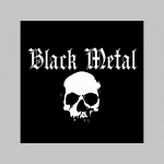 Black Metal  čierne teplákové kraťasy s tlačeným logom
